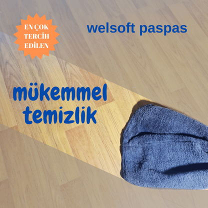 Welsoft Paspas - Havlu Yer Mop - Ev Ofis - Yer Temizleme Paspası - ESTE DECOR